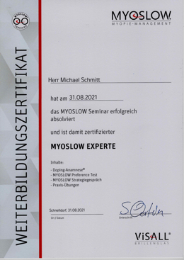 Michael Schmitt ist zertifizierter Myoslow Experte